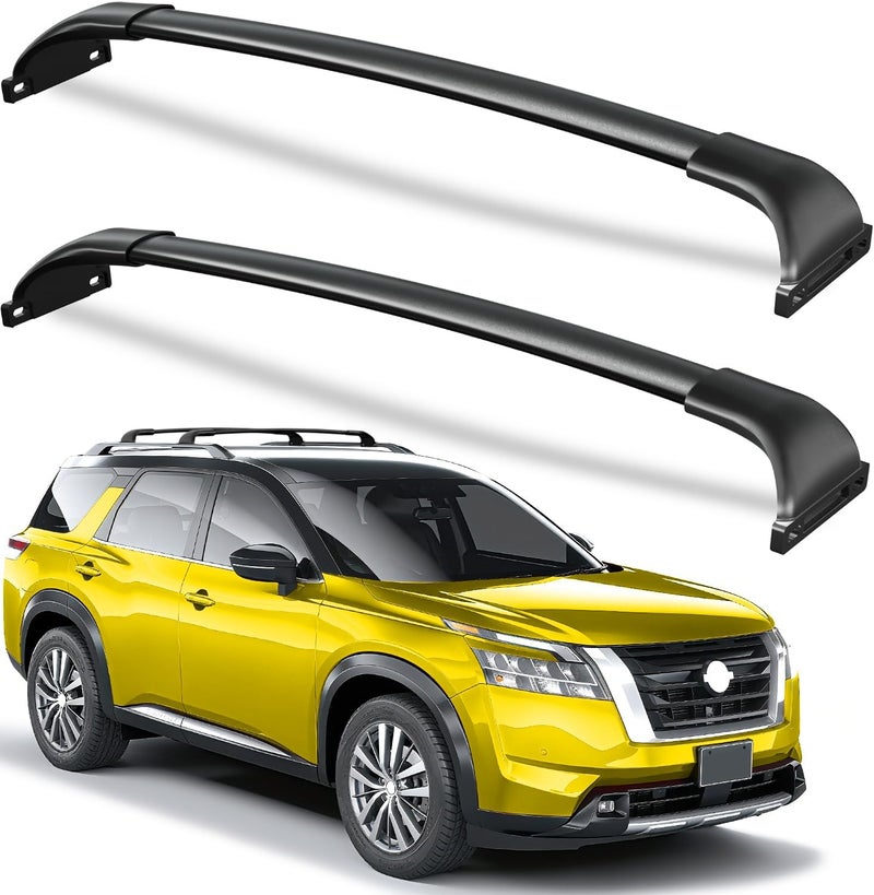 wonderdriver Roof Rack Cross Bars 220lbs Compatible with Nissan Pathfinder 2022 2023 2024 2025 2026 SV SL Platinum with Raised Side Rails,Heavy Duty all-metal Aluminum Roof Rails Crossbars Cargo Canoe - Image 1